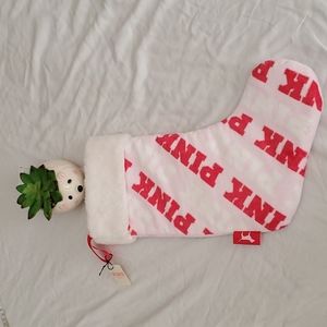 NEW PINK Christmas Stocking